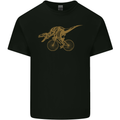 T-Rex Dinosaure Riding a Bicycle Cycling Kids T-Shirt Childrens Black