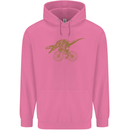 T-Rex Dinosaure Riding a Bicycle Cycling Mens 80% Cotton Hoodie Azelea