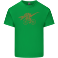 T-Rex Dinosaure Riding a Bicycle Cycling Mens Cotton T-Shirt Tee Top Irish Green