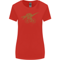 T-Rex Dinosaure Riding a Bicycle Cycling Womens Wider Cut T-Shirt Red
