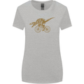 T-Rex Dinosaure Riding a Bicycle Cycling Womens Wider Cut T-Shirt Sports Grey