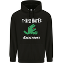 T-Rex Hates Backstroke Funny Swimmer Swim Childrens Kids Hoodie Black