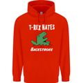 T-Rex Hates Backstroke Funny Swimmer Swim Childrens Kids Hoodie Bright Red