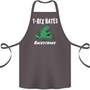 T-Rex Hates Backstroke Funny Swimmer Swim Cotton Apron 100% Organic Dark Grey