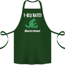 T-Rex Hates Backstroke Funny Swimmer Swim Cotton Apron 100% Organic Forest Green
