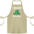 T-Rex Hates Backstroke Funny Swimmer Swim Cotton Apron 100% Organic Khaki