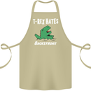 T-Rex Hates Backstroke Funny Swimmer Swim Cotton Apron 100% Organic Khaki