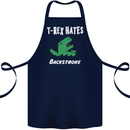 T-Rex Hates Backstroke Funny Swimmer Swim Cotton Apron 100% Organic Navy Blue