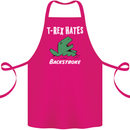 T-Rex Hates Backstroke Funny Swimmer Swim Cotton Apron 100% Organic Pink