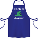 T-Rex Hates Backstroke Funny Swimmer Swim Cotton Apron 100% Organic Royal Blue