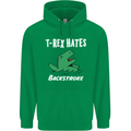 T-Rex Hates Backstroke Funny Swimmer Swim Mens 80% Cotton Hoodie Irish Green