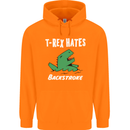 T-Rex Hates Backstroke Funny Swimmer Swim Mens 80% Cotton Hoodie Orange