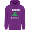 T-Rex Hates Backstroke Funny Swimmer Swim Mens 80% Cotton Hoodie Purple