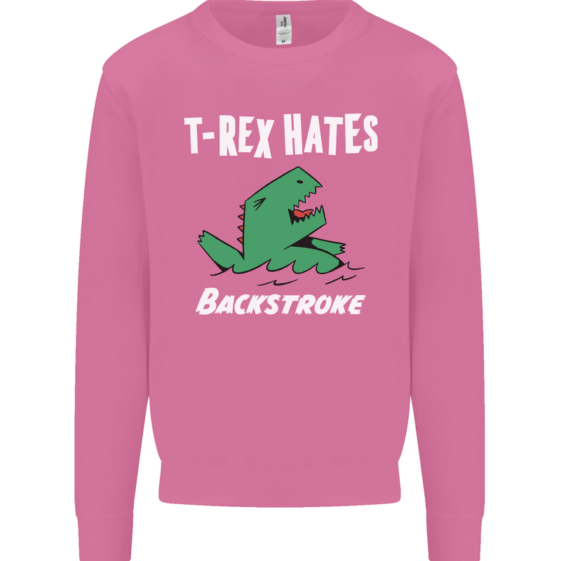 T-Rex Hates Backstroke Funny Swimmer Swim Mens Sweatshirt Jumper Azalea
