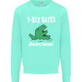 T-Rex Hates Backstroke Funny Swimmer Swim Mens Sweatshirt Jumper Peppermint