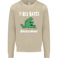 T-Rex Hates Backstroke Funny Swimmer Swim Mens Sweatshirt Jumper Sand