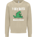 T-Rex Hates Backstroke Funny Swimmer Swim Mens Sweatshirt Jumper Sand