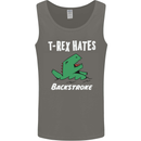 T-Rex Hates Backstroke Funny Swimmer Swim Mens Vest Tank Top Charcoal