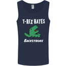 T-Rex Hates Backstroke Funny Swimmer Swim Mens Vest Tank Top Navy Blue