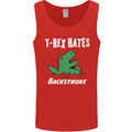 T-Rex Hates Backstroke Funny Swimmer Swim Mens Vest Tank Top Red