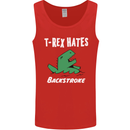 T-Rex Hates Backstroke Funny Swimmer Swim Mens Vest Tank Top Red