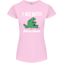 T-Rex Hates Backstroke Funny Swimmer Swim Womens Petite Cut T-Shirt Light Pink