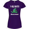 T-Rex Hates Backstroke Funny Swimmer Swim Womens Petite Cut T-Shirt Purple