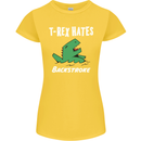 T-Rex Hates Backstroke Funny Swimmer Swim Womens Petite Cut T-Shirt Yellow