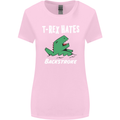 T-Rex Hates Backstroke Funny Swimmer Swim Womens Wider Cut T-Shirt Light Pink