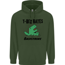 T-Rex Hates Backstroke Funny Swimming Swim Childrens Kids Hoodie Forest Green