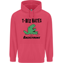 T-Rex Hates Backstroke Funny Swimming Swim Childrens Kids Hoodie Heliconia