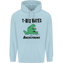 T-Rex Hates Backstroke Funny Swimming Swim Childrens Kids Hoodie Light Blue