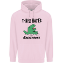 T-Rex Hates Backstroke Funny Swimming Swim Childrens Kids Hoodie Light Pink