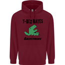 T-Rex Hates Backstroke Funny Swimming Swim Childrens Kids Hoodie Maroon