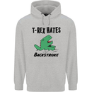 T-Rex Hates Backstroke Funny Swimming Swim Childrens Kids Hoodie Sports Grey