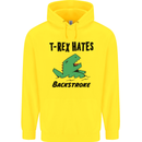 T-Rex Hates Backstroke Funny Swimming Swim Childrens Kids Hoodie Yellow