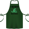 T-Rex Hates Backstroke Funny Swimming Swim Cotton Apron 100% Organic Forest Green