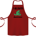 T-Rex Hates Backstroke Funny Swimming Swim Cotton Apron 100% Organic Maroon