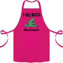 T-Rex Hates Backstroke Funny Swimming Swim Cotton Apron 100% Organic Pink