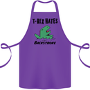 T-Rex Hates Backstroke Funny Swimming Swim Cotton Apron 100% Organic Purple
