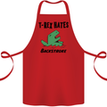 T-Rex Hates Backstroke Funny Swimming Swim Cotton Apron 100% Organic Red
