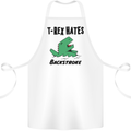T-Rex Hates Backstroke Funny Swimming Swim Cotton Apron 100% Organic White