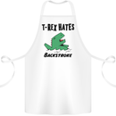 T-Rex Hates Backstroke Funny Swimming Swim Cotton Apron 100% Organic White