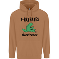 T-Rex Hates Backstroke Funny Swimming Swim Mens 80% Cotton Hoodie Caramel Latte