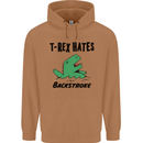 T-Rex Hates Backstroke Funny Swimming Swim Mens 80% Cotton Hoodie Caramel Latte
