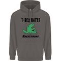T-Rex Hates Backstroke Funny Swimming Swim Mens 80% Cotton Hoodie Charcoal