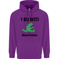 T-Rex Hates Backstroke Funny Swimming Swim Mens 80% Cotton Hoodie Purple