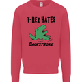 T-Rex Hates Backstroke Funny Swimming Swim Mens Sweatshirt Jumper Heliconia