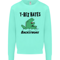 T-Rex Hates Backstroke Funny Swimming Swim Mens Sweatshirt Jumper Peppermint