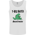 T-Rex Hates Backstroke Funny Swimming Swim Mens Vest Tank Top White